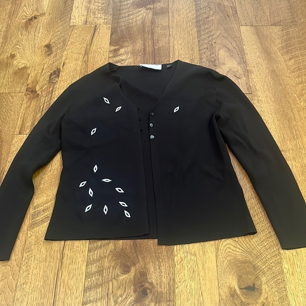 Talk of the Walk Woman’s Black Cardigan Size L